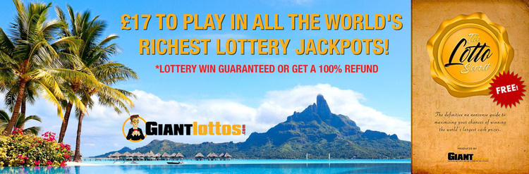 GiantLottos 10 Lottery Combo and Free Lottery Secret eBook Welcome Offer
