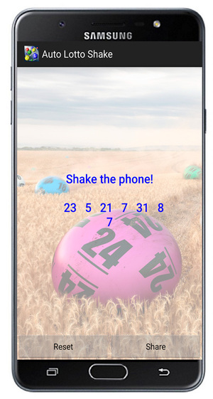 Auto Lotto Shake Android Screenshot