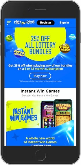 CrazyLottos.com Mobile Site