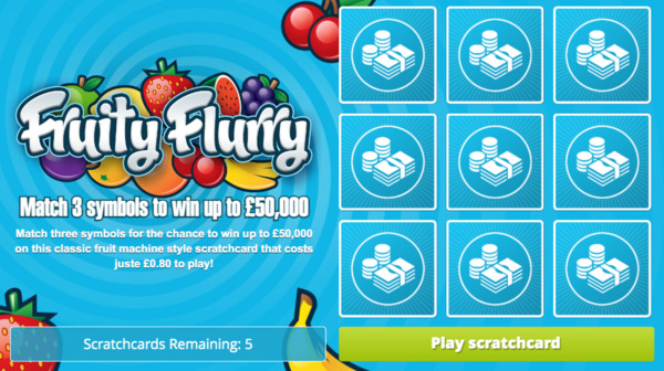 Fruity Flurry Scratchcard Screenshot