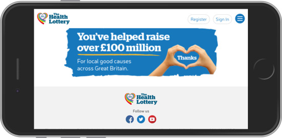Health Lottery Mobile Site