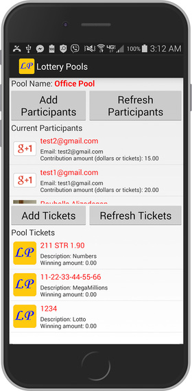 Lottery Pools Android Screenshot