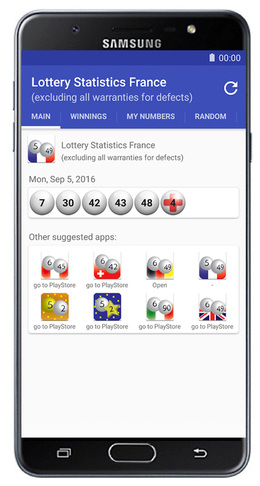 Lottery Statistics France Android Screenshot