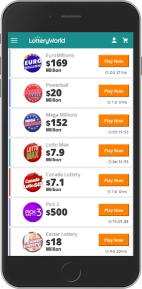 LotteryWorld.com Mobile Site
