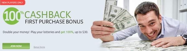 Lottosend 100% Cashback Welcome Bonus