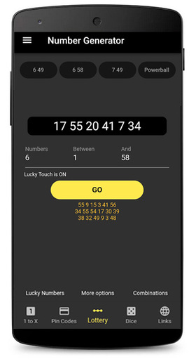 Number Generator Android Screenshot