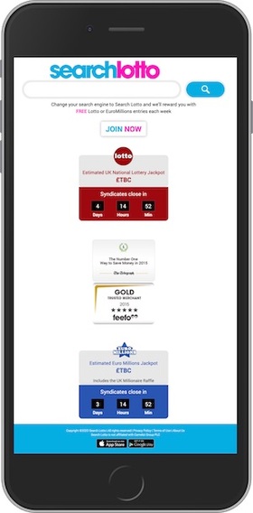 SearchLotto.com Mobile Screenshot