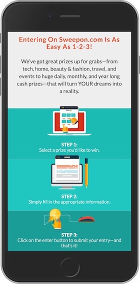 Sweepon.com Mobile Site